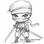 Cool and Collected Chibi Ninja Coloring Pages 1