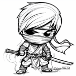 Cool and Collected Chibi Ninja Coloring Pages 3