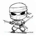Cool and Collected Chibi Ninja Coloring Pages 4
