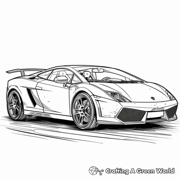 Cool Lamborghini Gallardo Super Car Coloring Pages 1