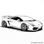 Cool Lamborghini Gallardo Super Car Coloring Pages 2