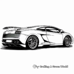 Cool Lamborghini Gallardo Super Car Coloring Pages 3