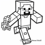 Cool Minecraft Steve Logo Coloring Pages 1