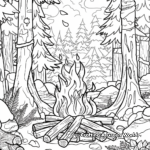 Cozy Campfire Scenes Coloring Pages 1