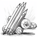 Crayons and Pencils: Combo Coloring Pages 3