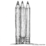 Crayons and Pencils: Combo Coloring Pages 4