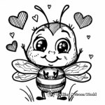 Creative Valentine's Day Bee Mine Coloring Pages 1