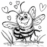 Creative Valentine's Day Bee Mine Coloring Pages 3