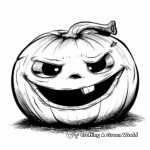 Creepy Blank Pumpkin Coloring Pages 1