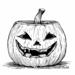 Creepy Blank Pumpkin Coloring Pages 3