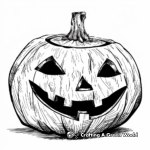 Creepy Blank Pumpkin Coloring Pages 4