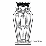 Creepy Vampire Coffin Coloring Pages 3