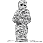Creepy Wrappings Mummy Coloring Pages 3