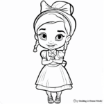 Cute Alice and Dinah Coloring Pages 4