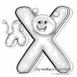Cute Animal Alphabet – Letter X Coloring Pages 1