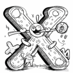 Cute Animal Alphabet – Letter X Coloring Pages 2