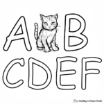 Cute Animal Alphabet Coloring Pages for Pre-K 3
