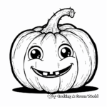 Cute Blank Pumpkin Coloring Pages for Kids 3