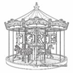 Cute Carousel Alphabet Coloring Pages 2
