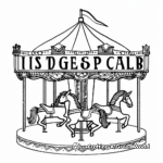 Cute Carousel Alphabet Coloring Pages 3