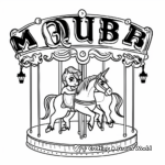 Cute Carousel Alphabet Coloring Pages 4