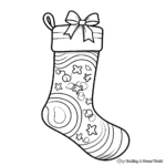 Cute Christmas Stocking Card Coloring Pages 4
