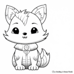 Cute Fox in Different Seasons Coloring Pages 2