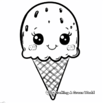 Cute Kawaii Ice Cream Coloring Pages 2