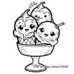 Cute Kawaii Ice Cream Coloring Pages 4
