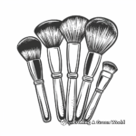 Cute Makeup Brush Coloring Pages 2