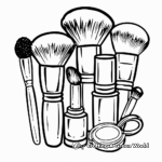 Cute Makeup Brush Coloring Pages 3