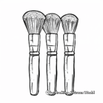 Cute Makeup Brush Coloring Pages 4