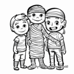 Cute Mummy Coloring Pages for Kids 2