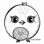 Cute Orange Bird Coloring Pages for Kids 2