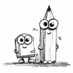 Cute Pencil Characters Coloring Pages 3