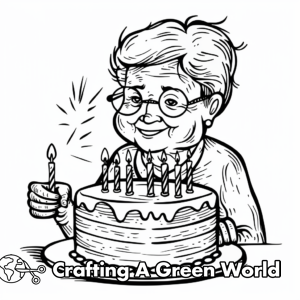 Happy Birthday Grandma Coloring Pages - Free &amp; Printable!