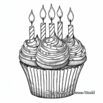 Decorative Birthday Cupcakes for Auntie Coloring Pages 2