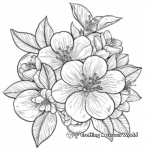 Delicate Orange Blossom Flower Coloring Pages 1