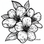 Delicate Orange Blossom Flower Coloring Pages 3