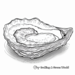 Delicate Oyster Seashell Coloring Pages for Adults 1