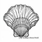 Delicate Oyster Seashell Coloring Pages for Adults 4