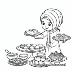 Delicious Eid Feast Coloring Pages 1