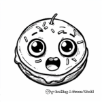 Delicious Kawaii Donut Coloring Pages 3
