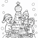 Delightful Christmas Cartoons Coloring Pages 3