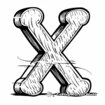Delightful Design Coloring Pages for Uppercase Letter X 1