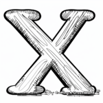 Delightful Design Coloring Pages for Uppercase Letter X 2