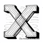 Delightful Design Coloring Pages for Uppercase Letter X 3