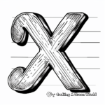 Delightful Design Coloring Pages for Uppercase Letter X 4