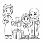 Delightful Eid Gifts Coloring pages 1