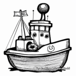 Delightful Toy Boat Coloring Sheets 2